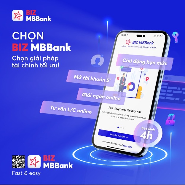 BIZ MBBank hiện là ứng dụng ngân hàng số được nhiều doanh nghiệp lựa chọn